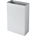 Global Industrial Rectangle Wall Mount Trash Can, Silver, Stainless Steel 641438SS